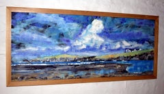 Ynys Aberteifi Island: Contemporary British Coastal Landscape Oil Painting