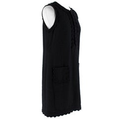 Andrew GN Black Sleeveless Textured Cotton Dress - Size US6 