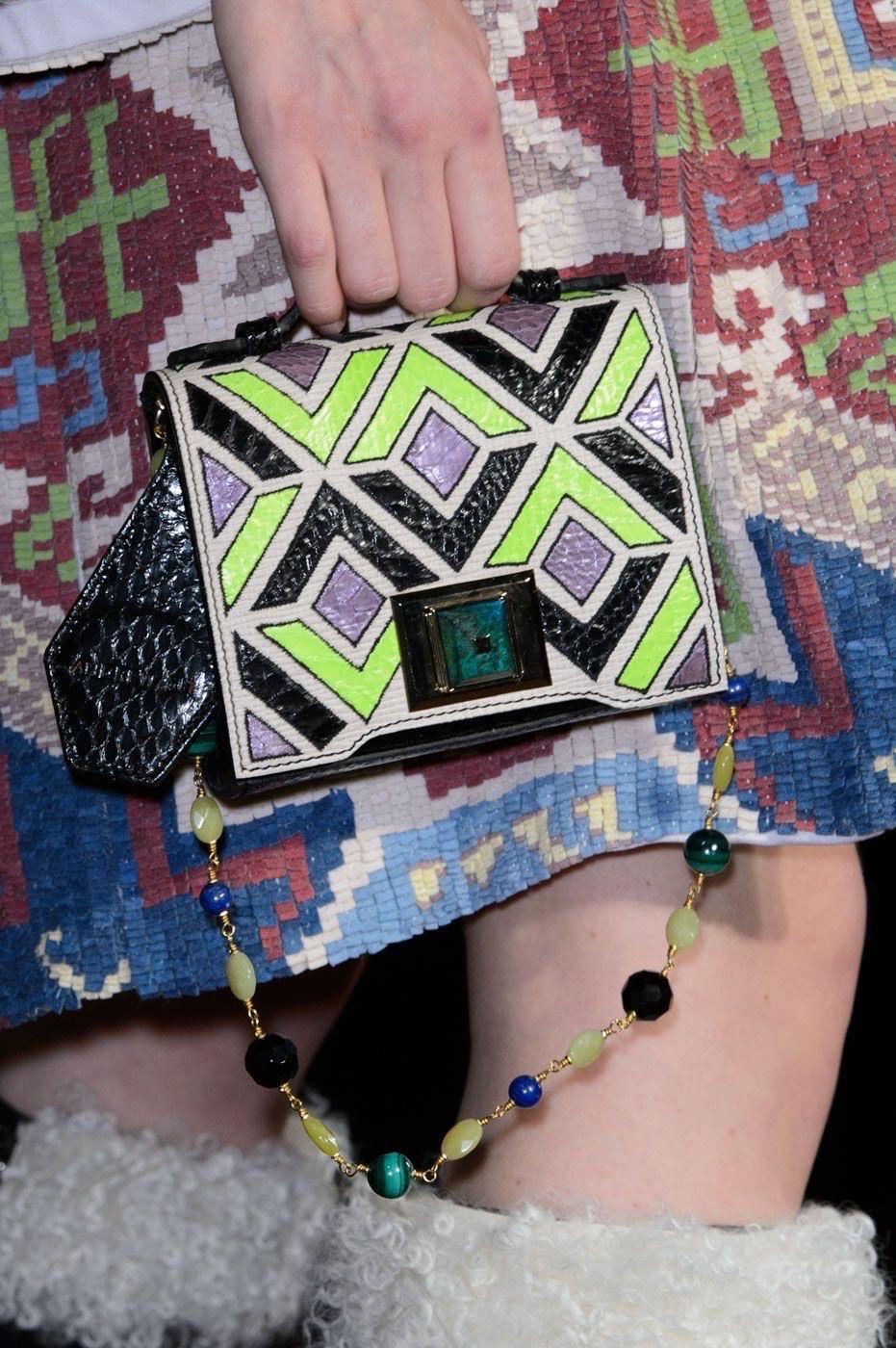 Andrew GN Multicolored Semi-precious Stones Bag F/W 2015 For Sale 5