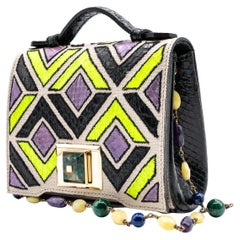 Andrew Gn Bolso de piedras semipreciosas multicolor F/W 2015