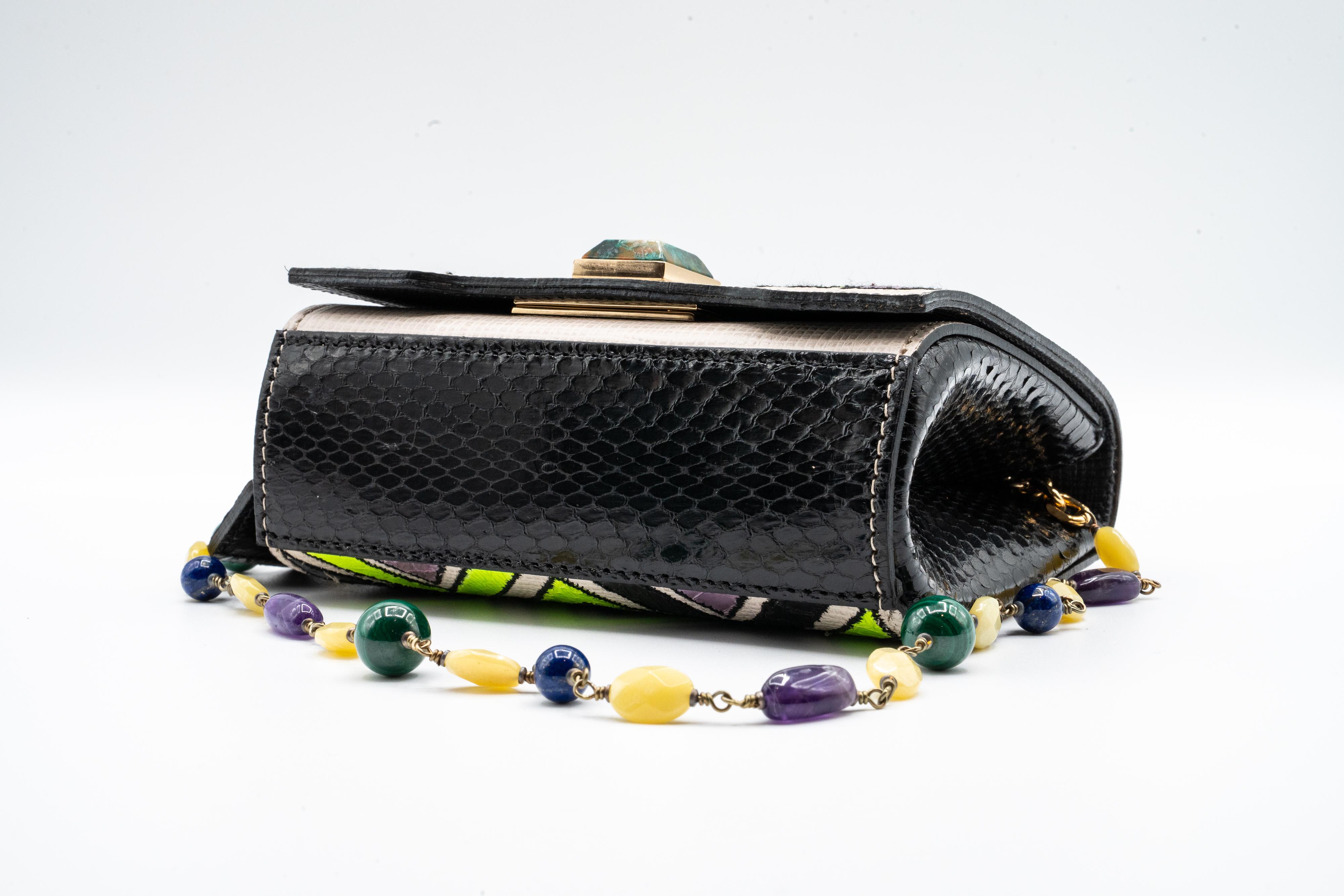 Women's Andrew GN Multicolored Semi-precious Stones Bag F/W 2015 For Sale