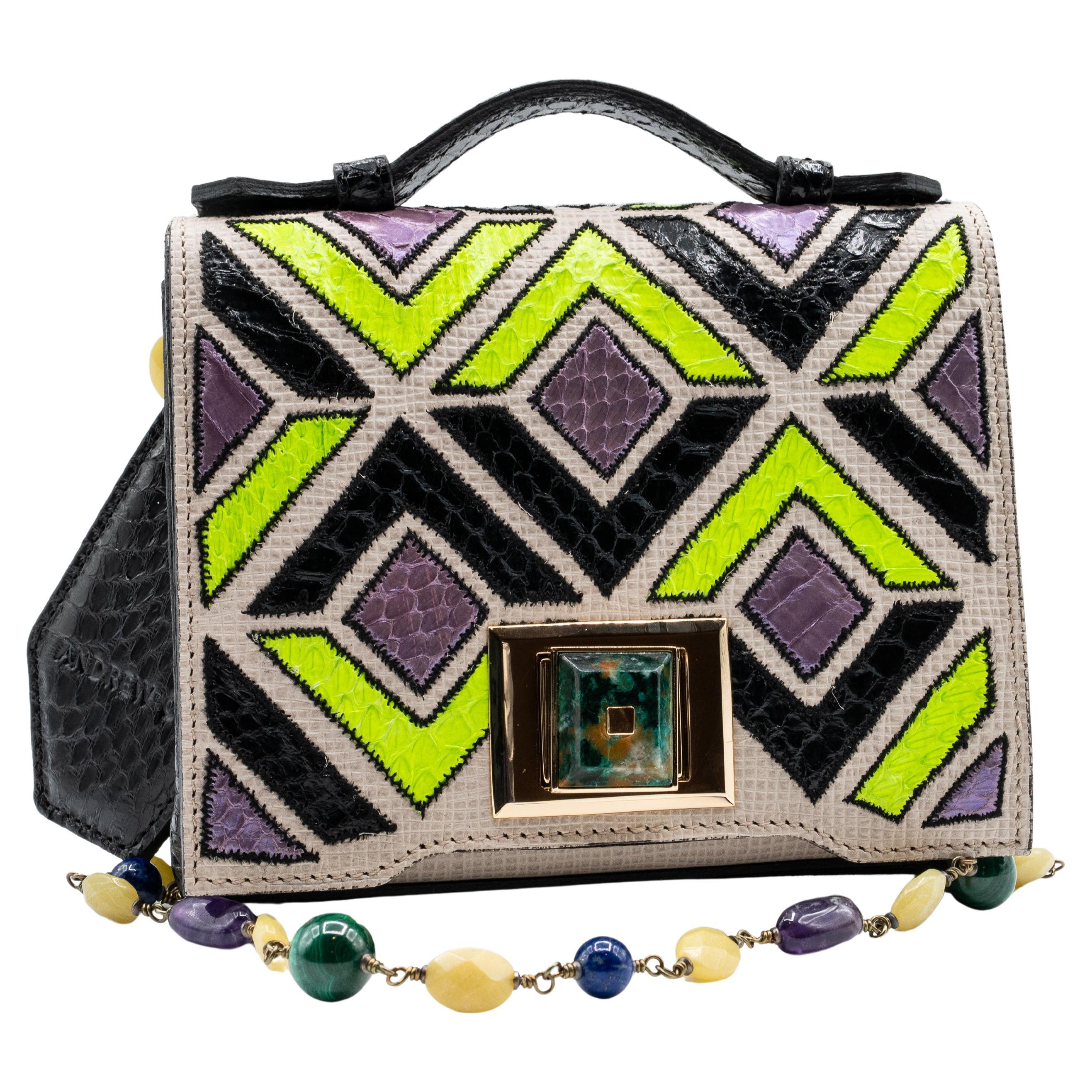 Andrew GN Multicolored Semi-precious Stones Bag F/W 2015