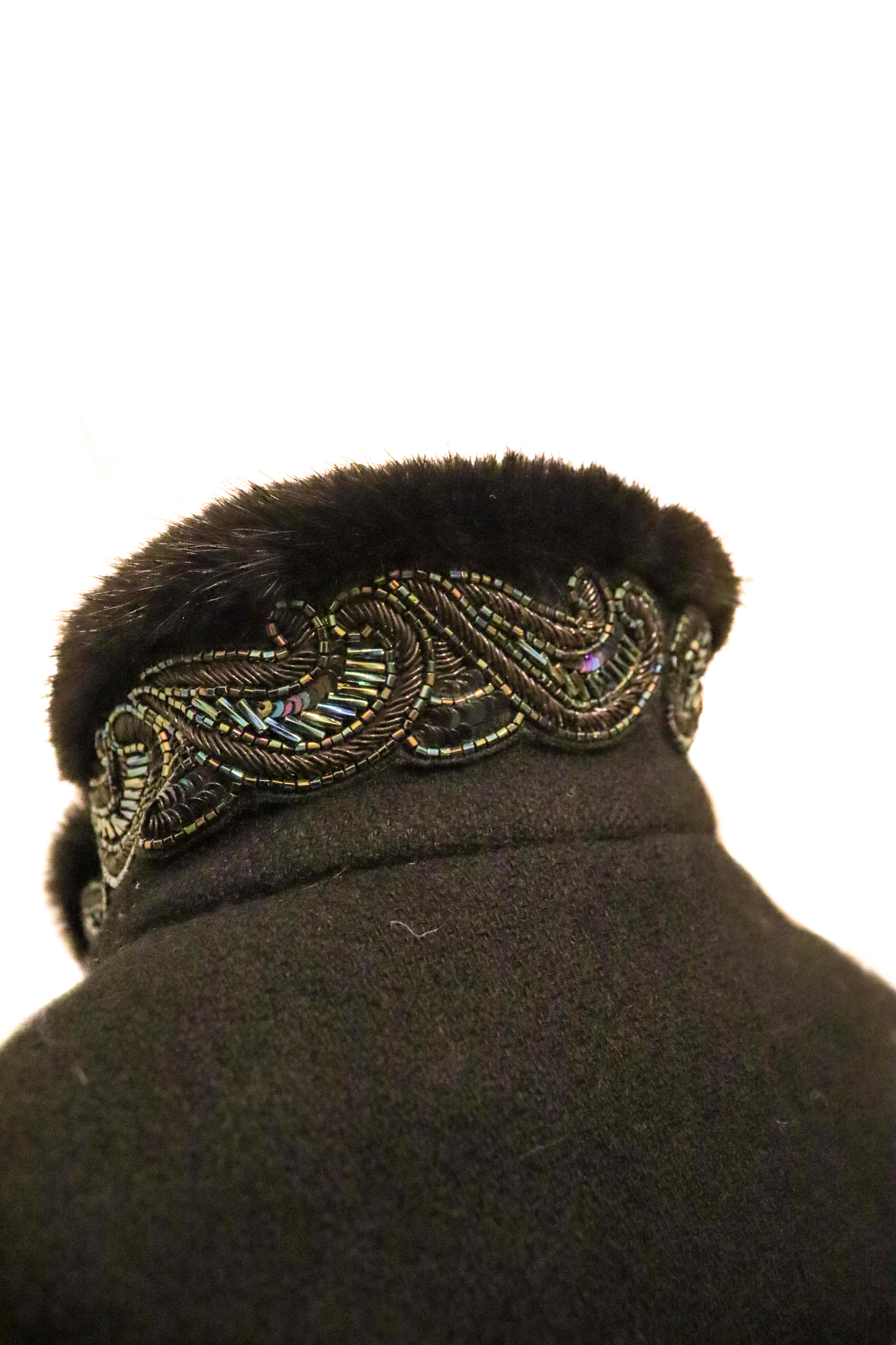 Andrew GN Paris Embroidered Wool Jacket In Good Condition For Sale In London, GB