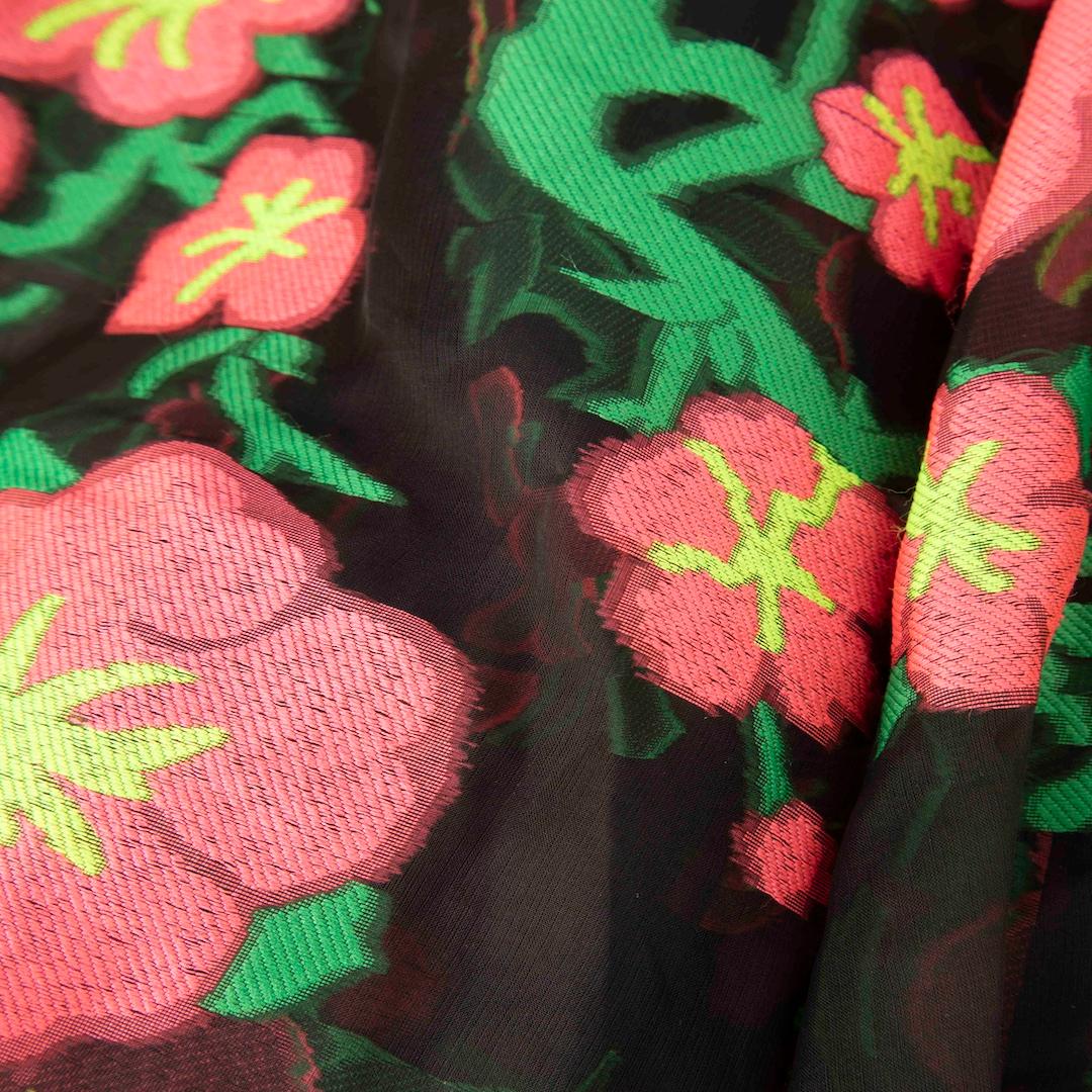 Andrew Gn SS15 Floral Embroidered Sheer Blouse Size L In Good Condition For Sale In London, GB