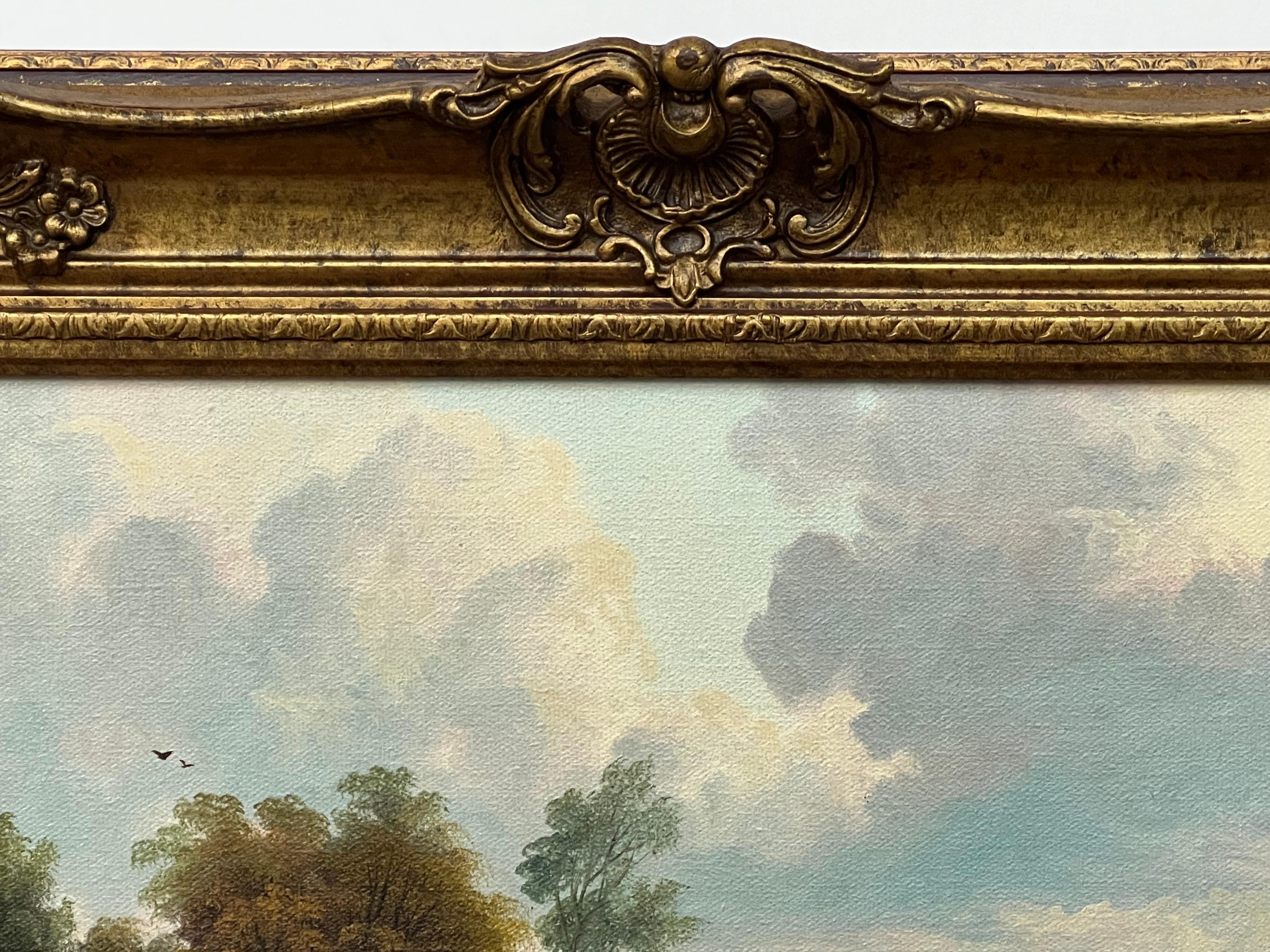 Lago de montaña Pintura al óleo de un lago en las tierras altas escocesas por un artista británico en venta 1