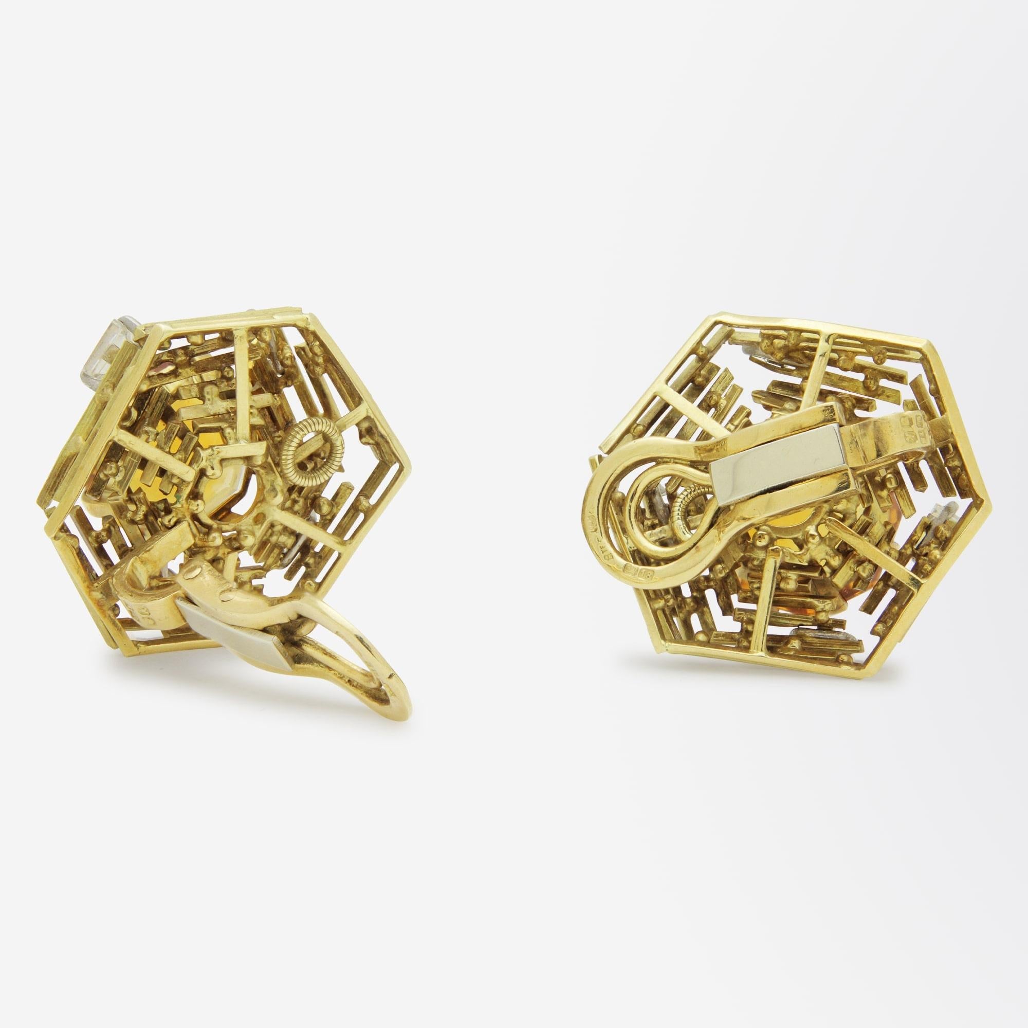 andrew grima gold ear clips