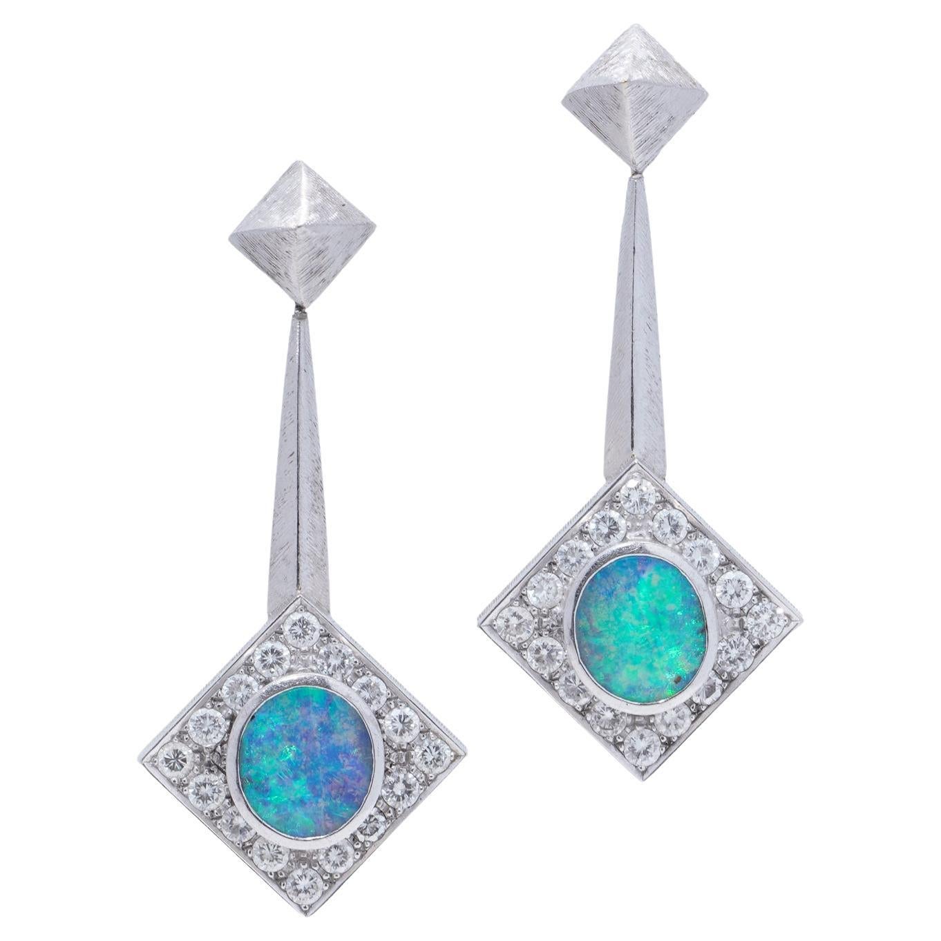 ANDREW GRIMA 18KT Gold Opal Earrings