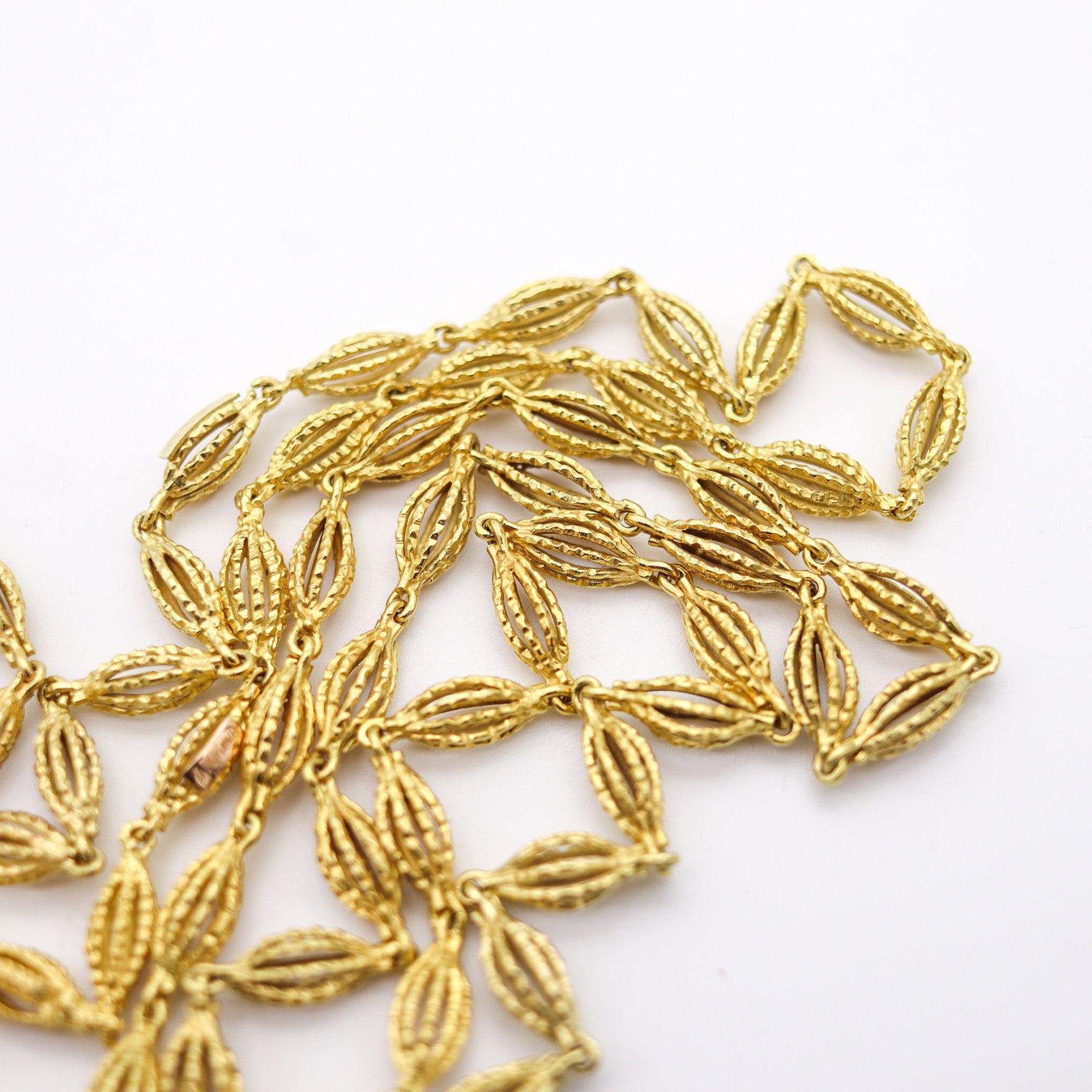 ANDREW GRIMA 1969 London Long Textured Chain In Solid 18Kt Yellow Gold 3