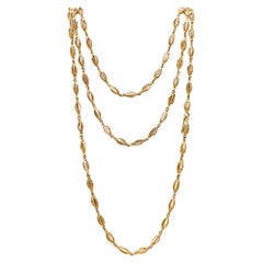 Used Andrew Grima 1969 London Textured Chain In Solid 18Kt Yellow Gold