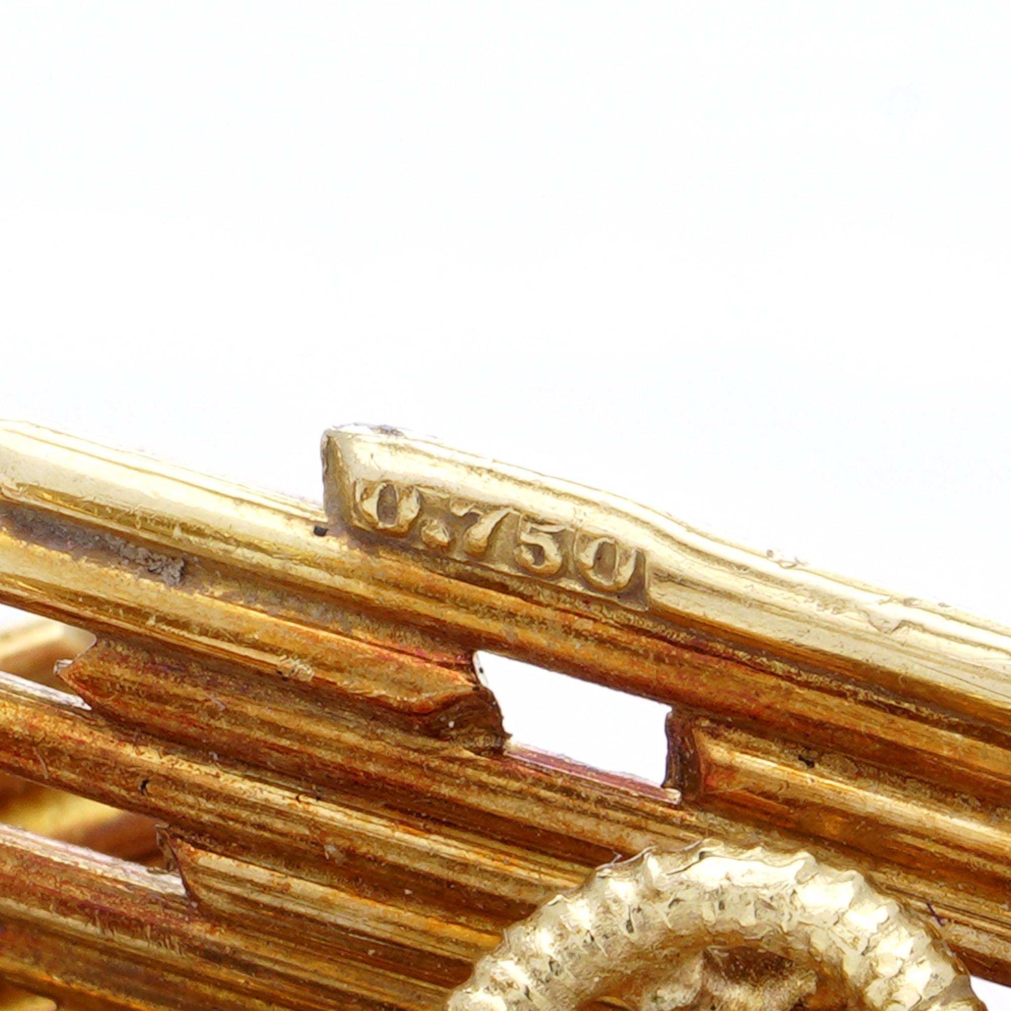 ANDREW GRIMA gold clip on earrings For Sale 4
