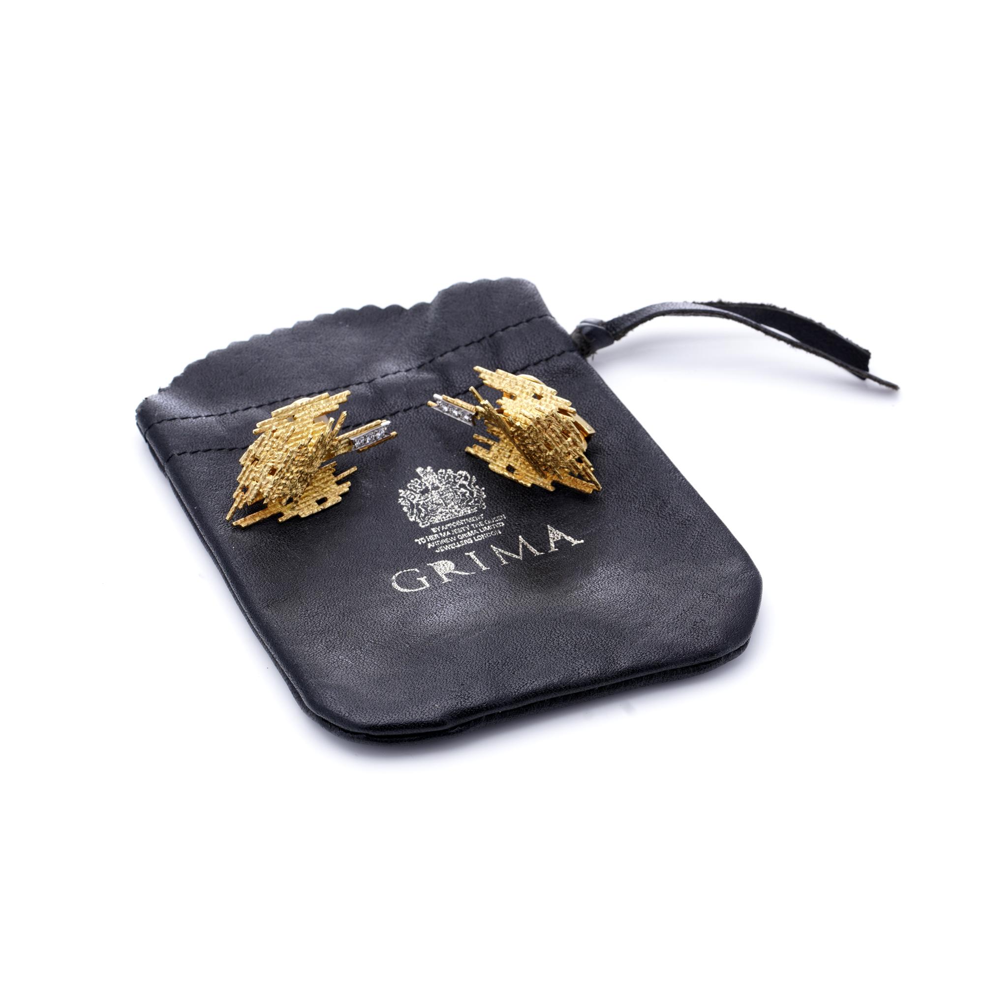 ANDREW GRIMA gold clip on earrings For Sale 5