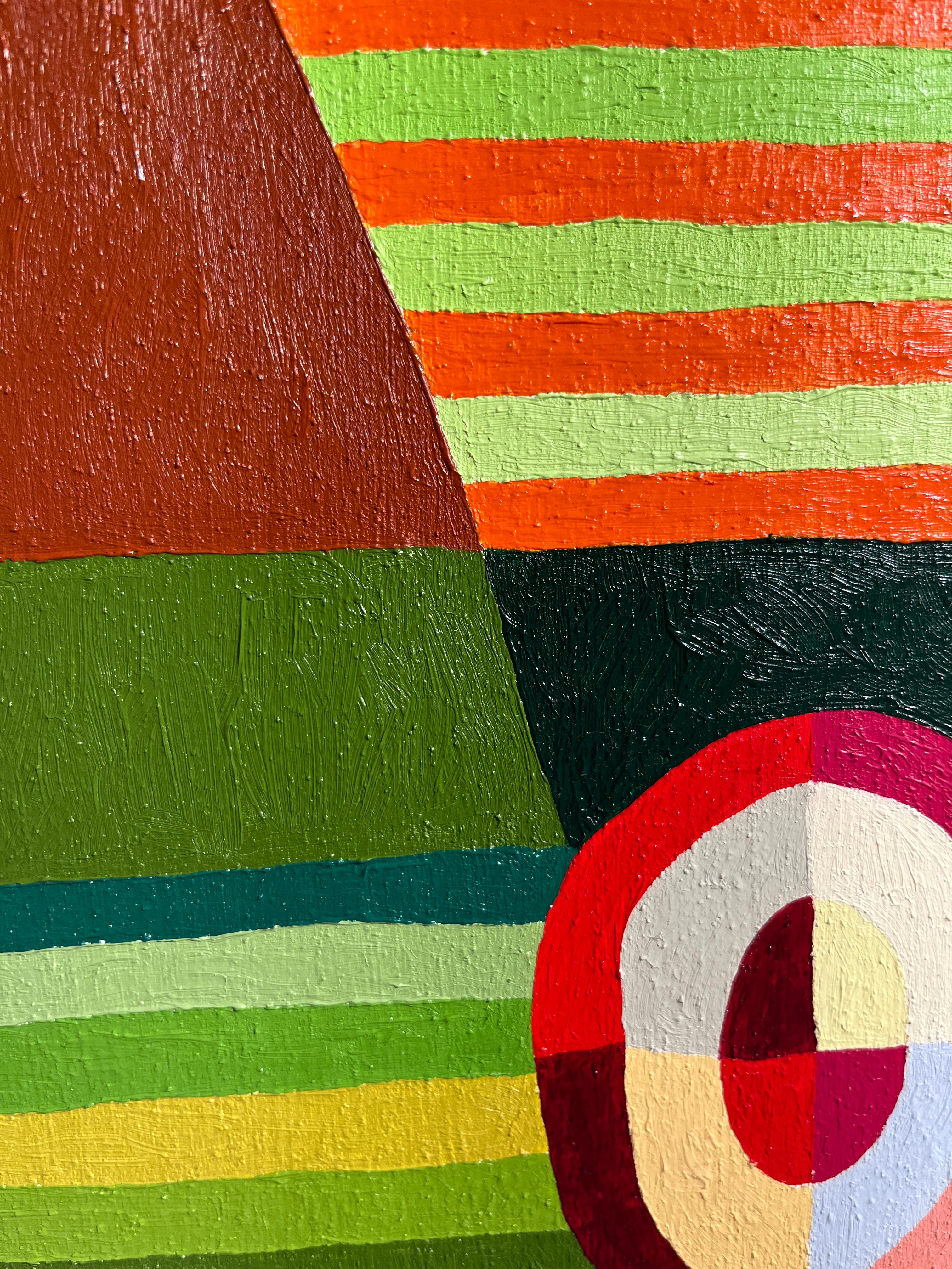 Descending Triangle - Abstract Geometric Painting by Andrew Hildenbrand