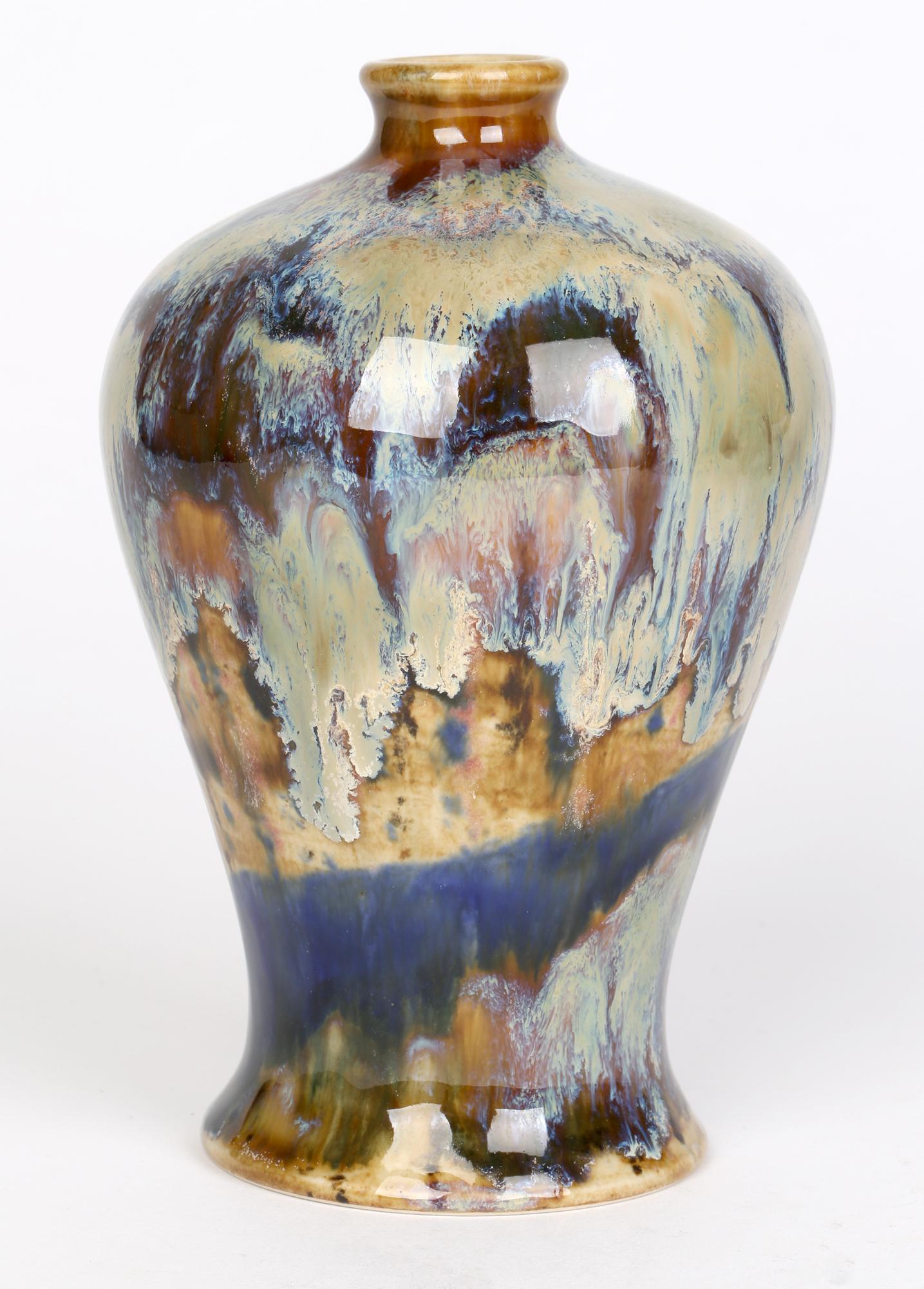 Andrew Hull Cobridge High Fired Trial Art Pottery Baluster Vase For Sale 1