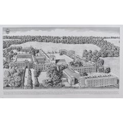 Andrew Ingamells (b.1956), Jesus College Cambridge engraving after David Loggan