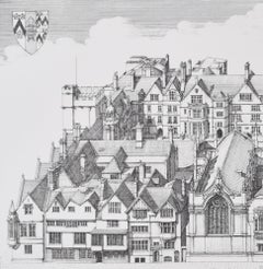 Brasenose College, Oxford etching by Andrew Ingamells