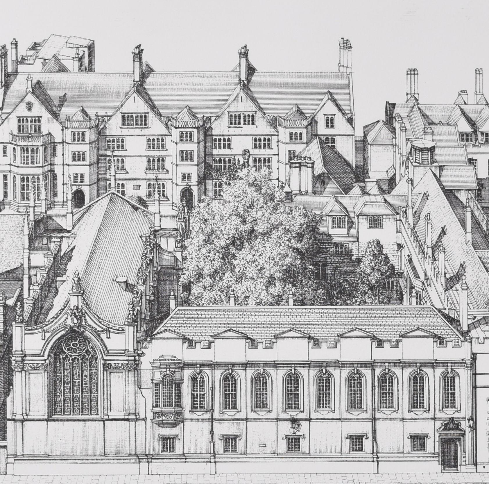 Brasenose College, Oxford Grabado de Andrew Ingamells en venta 2