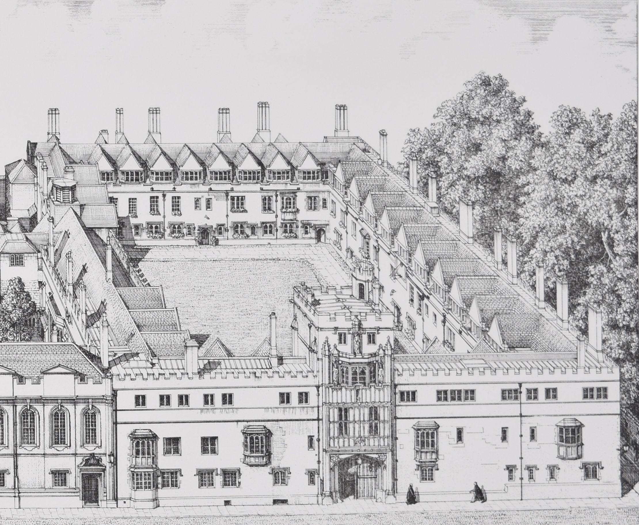 Brasenose College, Oxford Grabado de Andrew Ingamells en venta 3