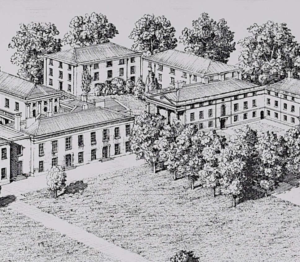 Downing College, Cambridge, engraving by Andrew Ingamells For Sale 4