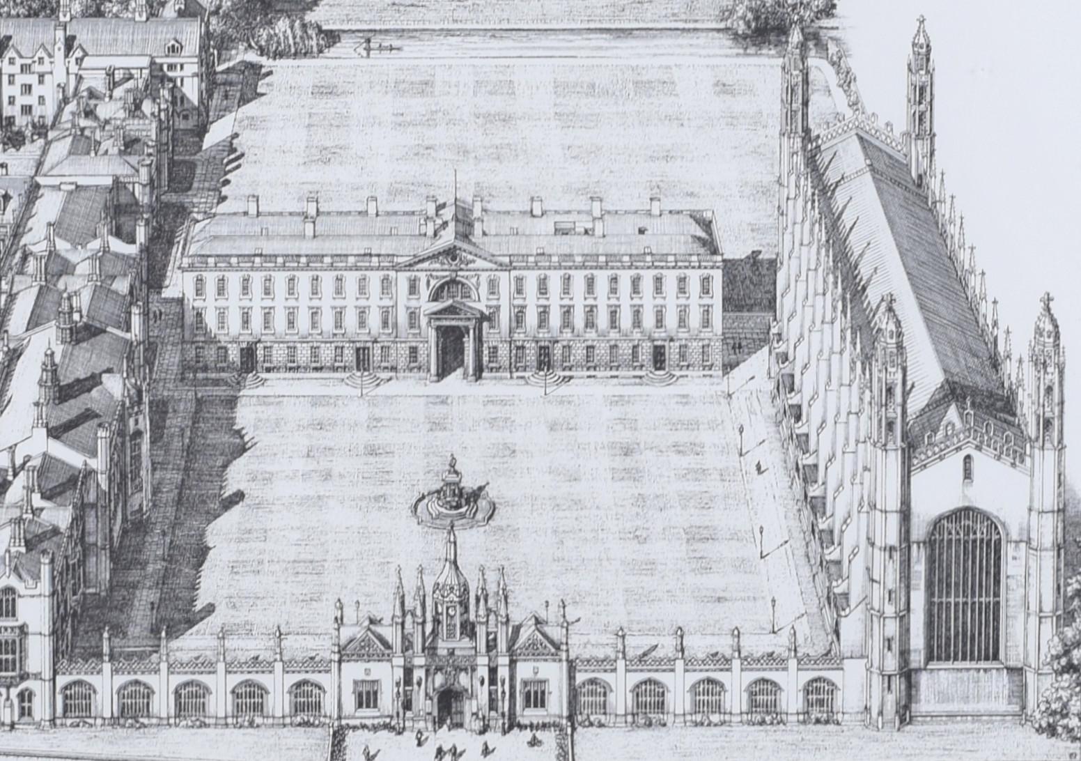 King's College, Cambridge etching by Andrew Ingamells For Sale 1