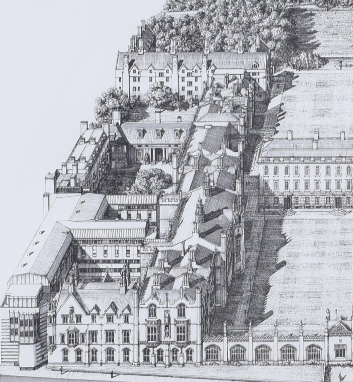 King's College, Cambridge etching by Andrew Ingamells For Sale 2