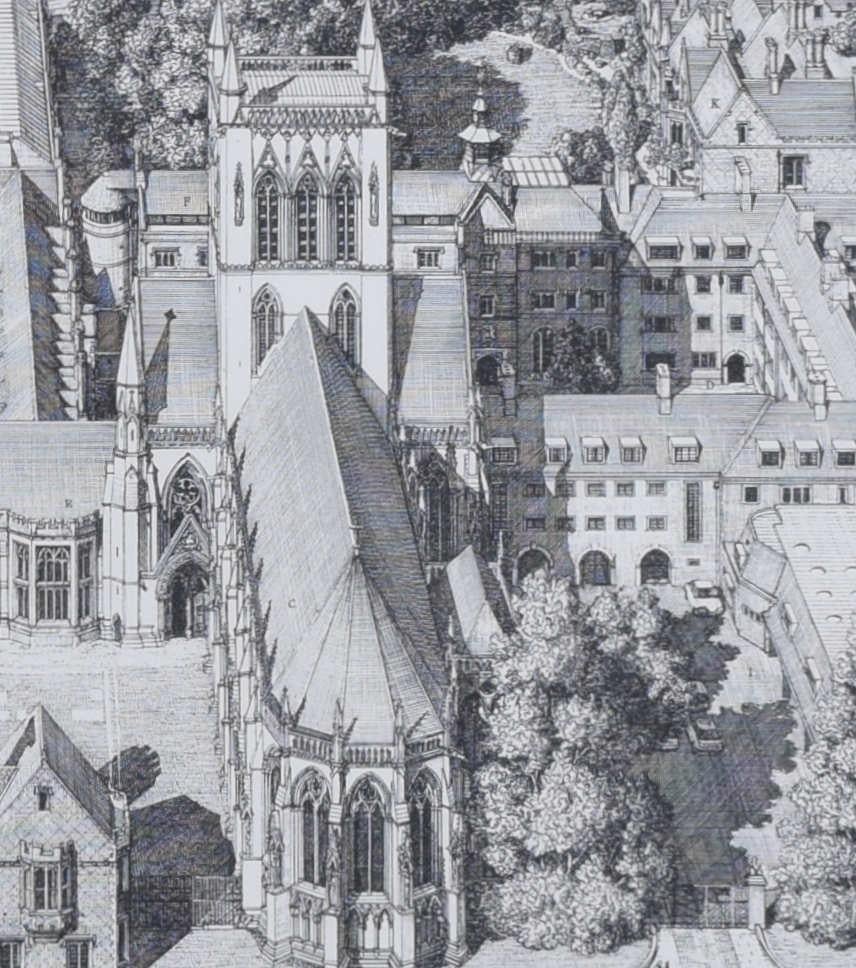 St John's College, Cambridge, Gravur von Andrew Ingamells im Angebot 2
