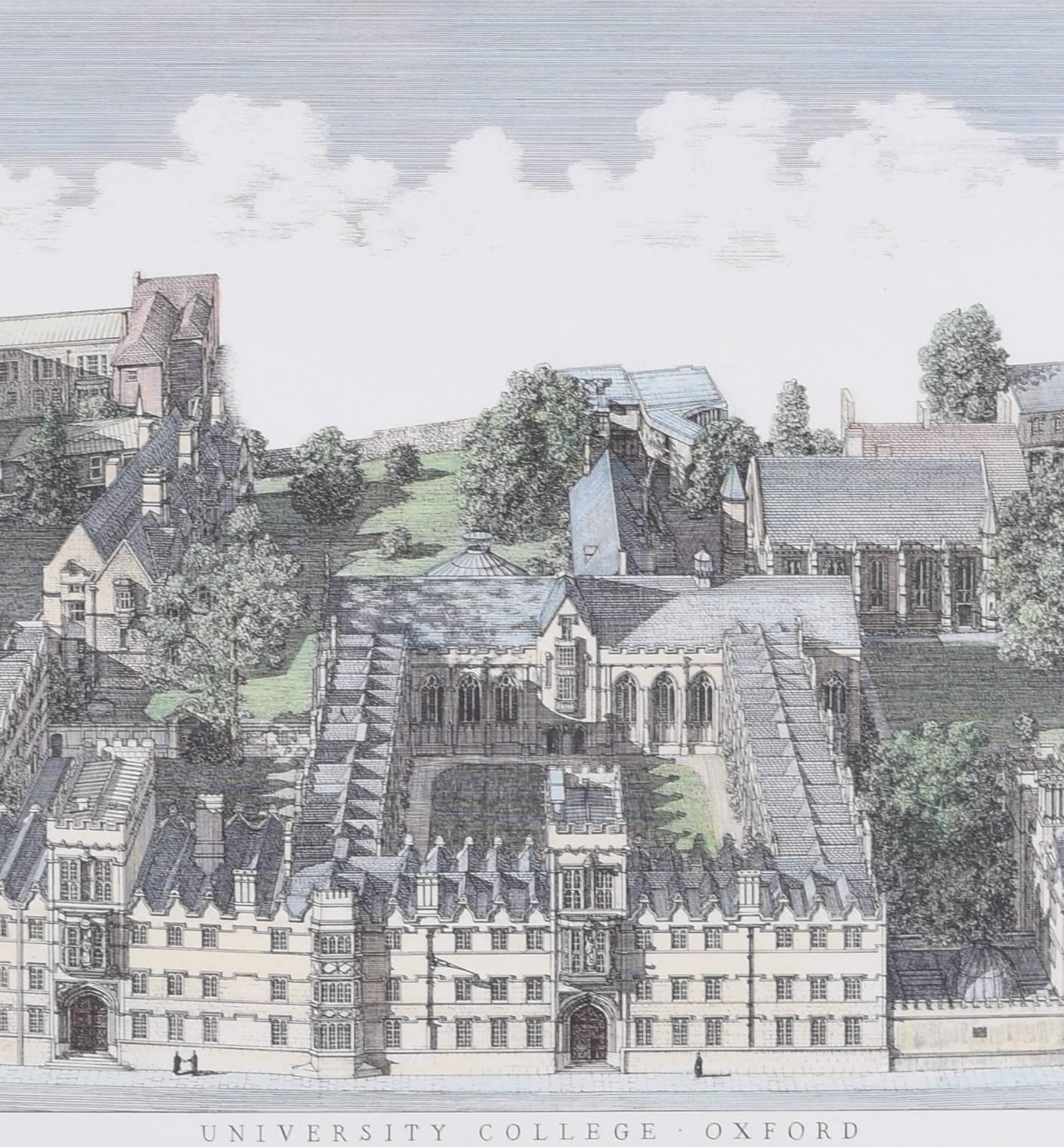 University College, Oxford etching by Andrew Ingamells For Sale 3