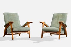 Andrew J. Milne, Lounge Chairs, Wood, Fabric, United Kingdom, 1950s