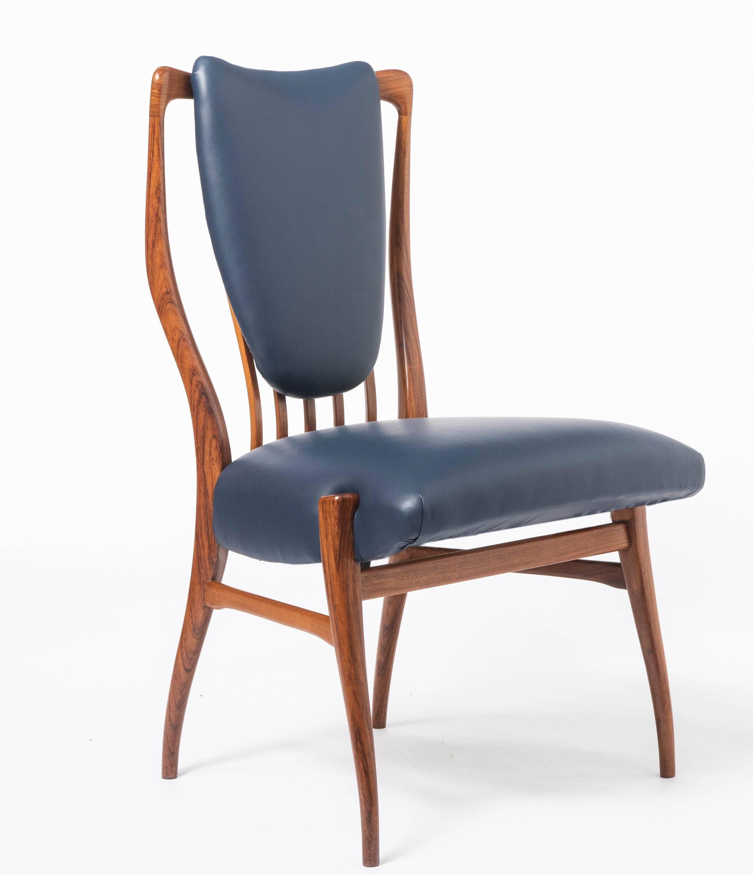 Andrew J Milne Rosewood Set of Eight Chairs, England, circa 1960 8