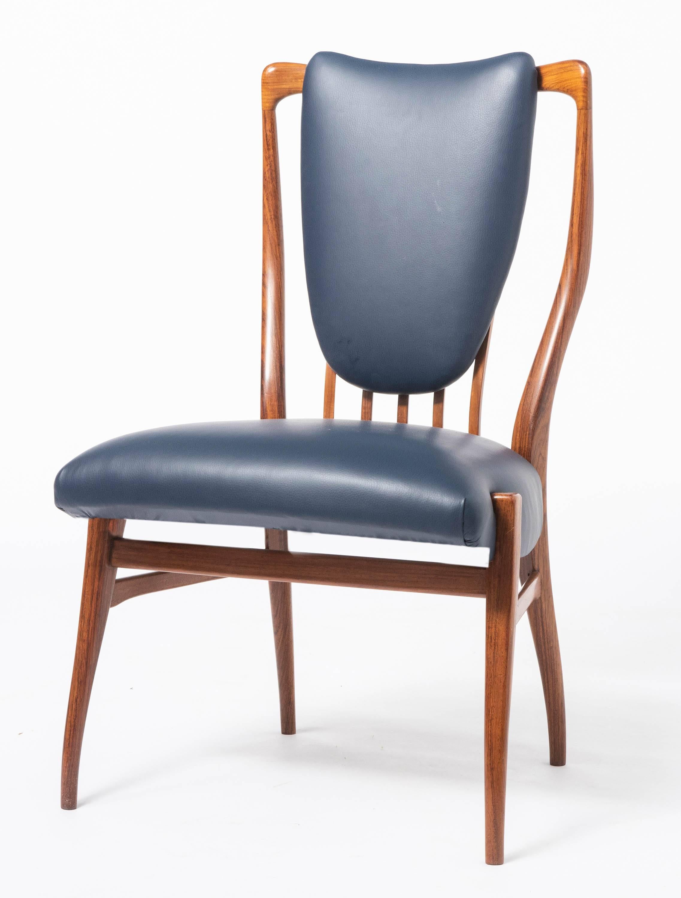 Andrew J Milne Rosewood Set of Eight Chairs, England, circa 1960 9