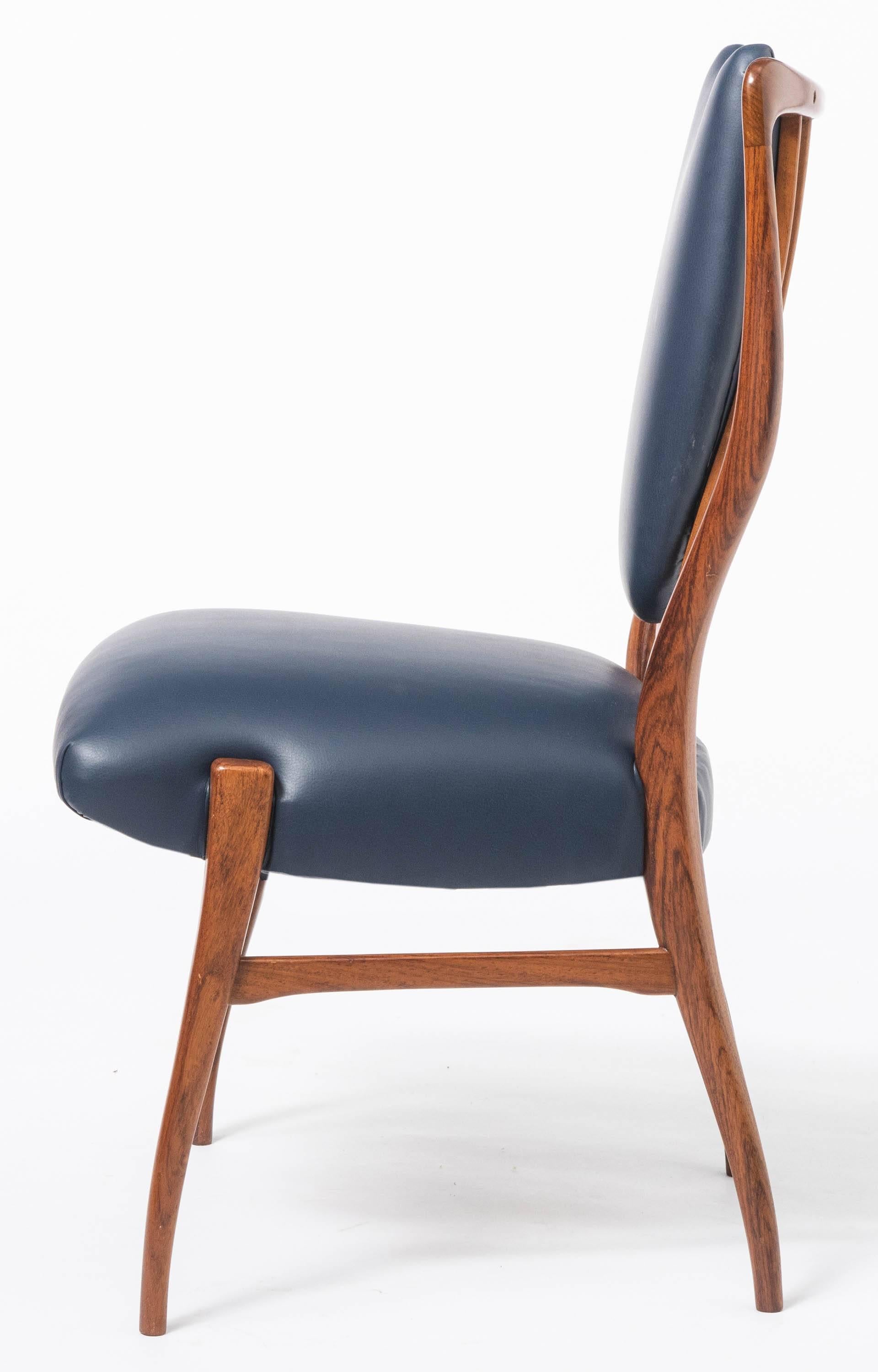 Andrew J Milne Rosewood Set of Eight Chairs, England, circa 1960 10