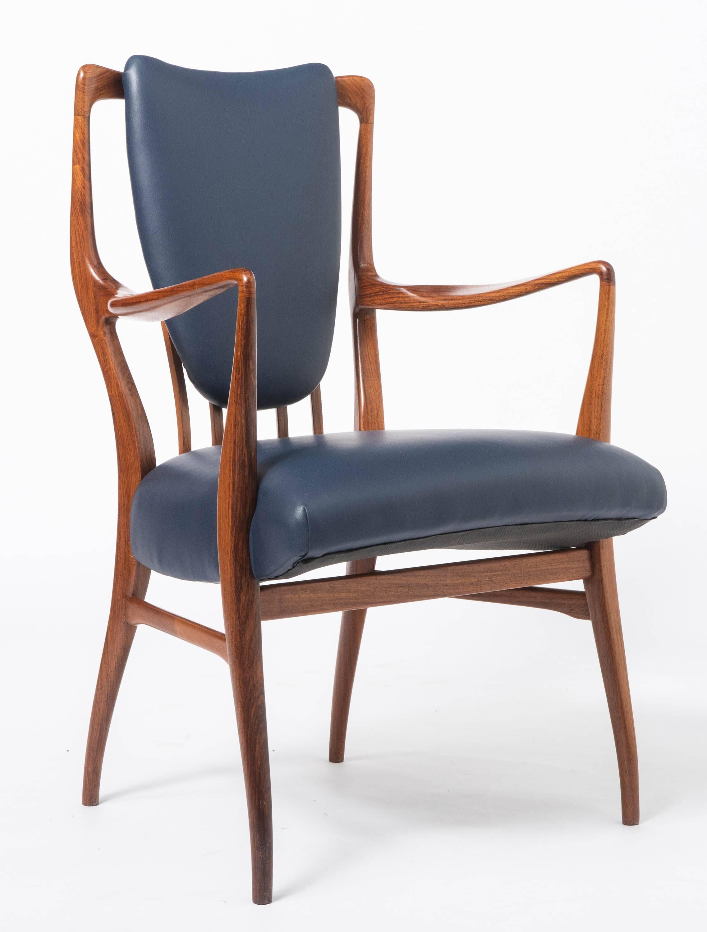 Andrew J Milne Rosewood Set of Eight Chairs, England, circa 1960 In Excellent Condition In Macclesfield, Cheshire