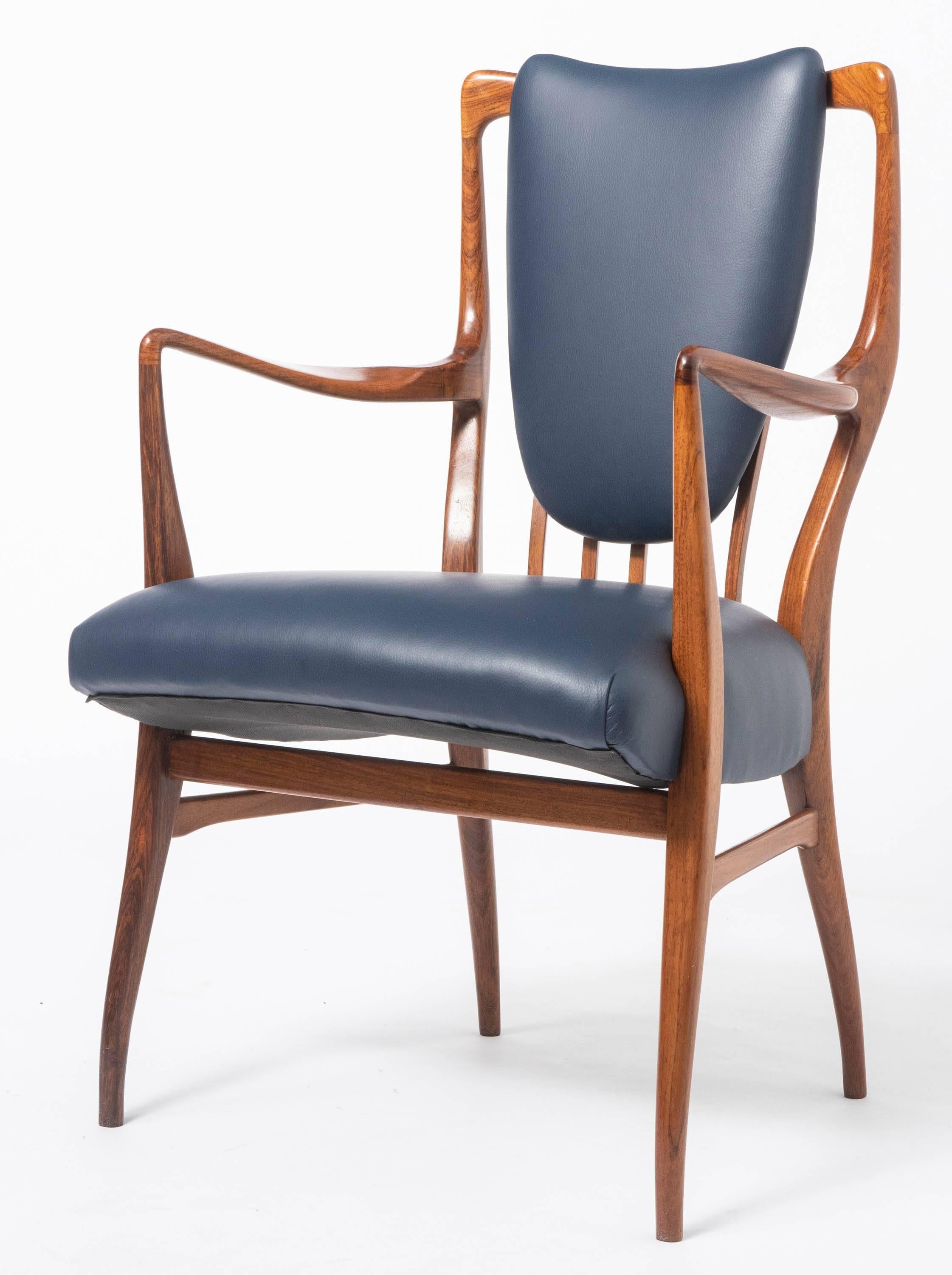 Mid-20th Century Andrew J Milne Rosewood Set of Eight Chairs, England, circa 1960
