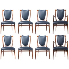 Andrew J Milne Rosewood Set of Eight Chairs, England, circa 1960
