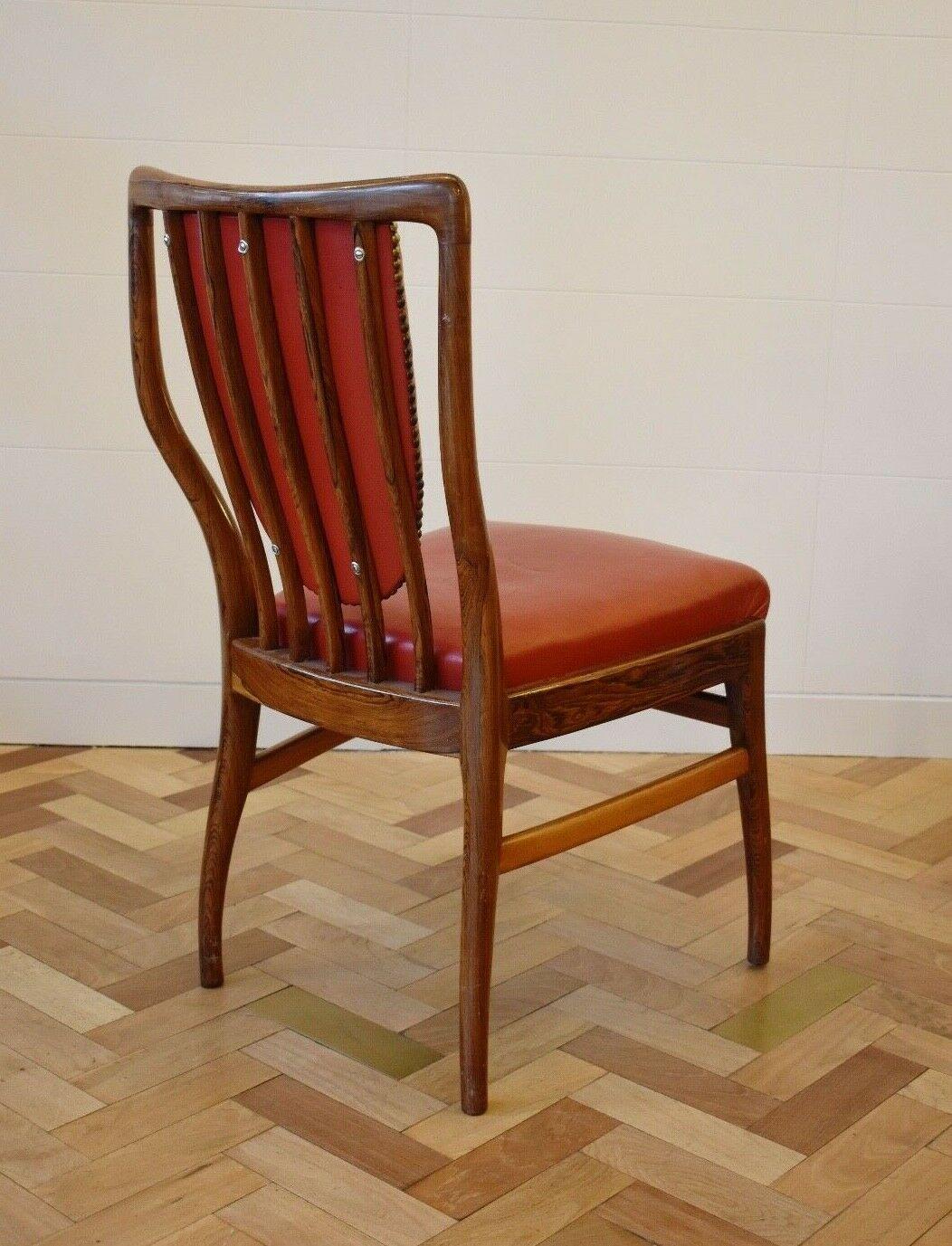 Andrew J. Milne Set of 8 Rosewood Dining Chairs, 1950's In Good Condition In London, GB