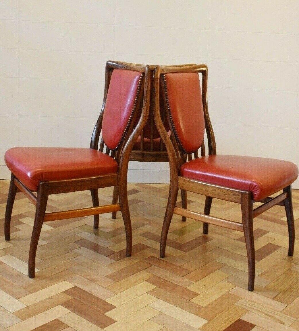 Andrew J. Milne Set of 8 Rosewood Dining Chairs, 1950's 1