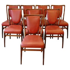 Andrew J. Milne Set of 8 Rosewood Dining Chairs, 1950's