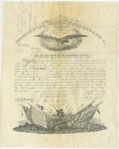 Andrew Johnson Military Commission 1867 – Quartermaster Appointment Civil War