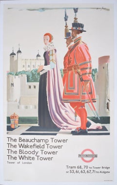 Tower of London original vintage 1935 poster by Andrew Johnson