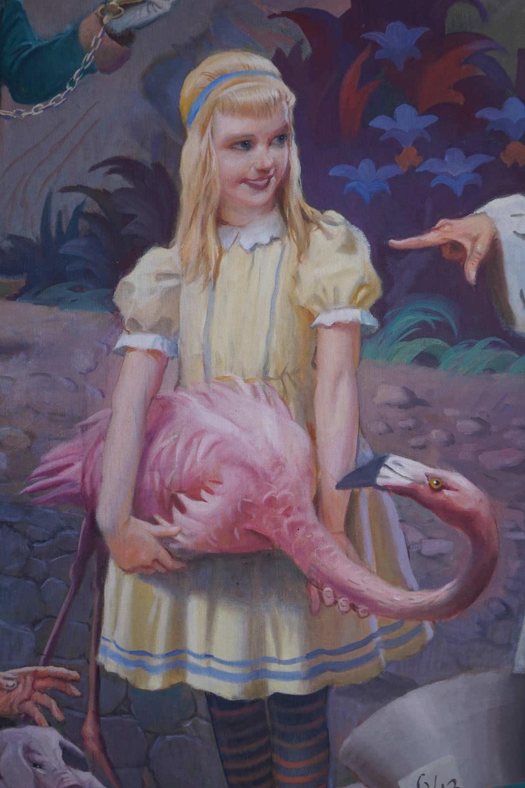 Alice nel Paese delle Meraviglie, grande murale del 1960 di Andrew Karoly & Louis Szanto in vendita 1