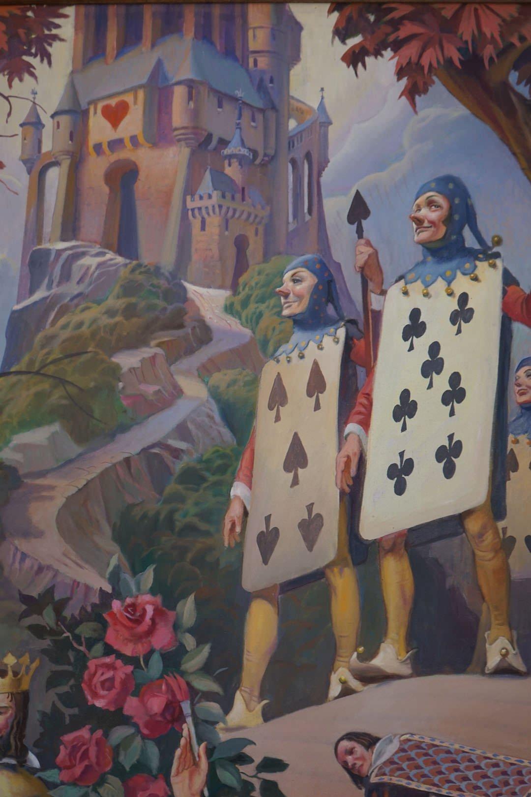 Alice im Wunderland, 1960er Jahre Großes Wandgemälde von Andrew Karoly & Louis Szanto im Angebot 2