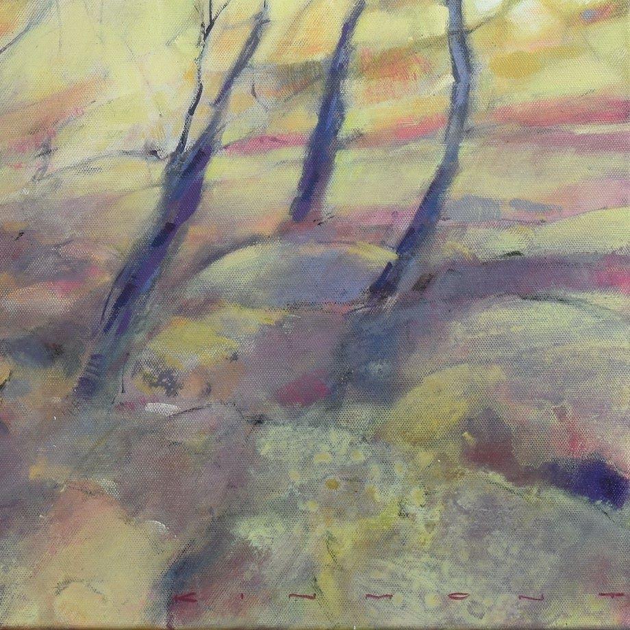 La quietud moteada - pintura contemporánea abstracta en técnica mixta - Painting de Andrew Kinmont