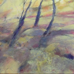 Dappled Stillness - contemporary abstract mixed media painting