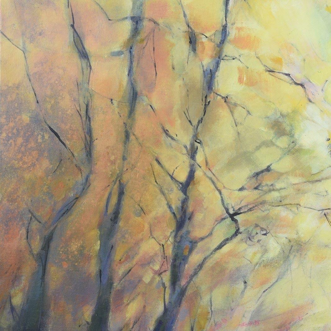 La quietud moteada - pintura contemporánea abstracta en técnica mixta - Painting Contemporáneo de Andrew Kinmont