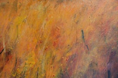 Fields of Gold- contemporary abstract landscape framed mixed media painting
