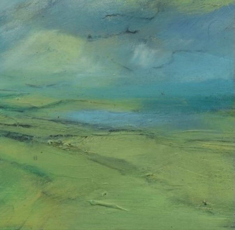 Nature's Dreaming - Blue Landscape Painting by Andrew Kinmont