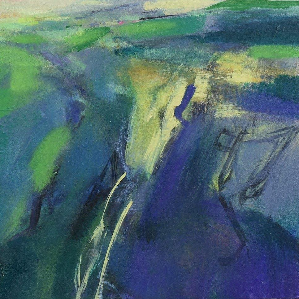 Resplandor - pintura abstracta contemporánea en técnica mixta - Painting de Andrew Kinmont