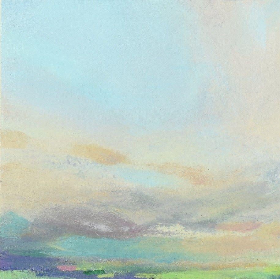 Resplandor - pintura abstracta contemporánea en técnica mixta - Painting Contemporáneo de Andrew Kinmont