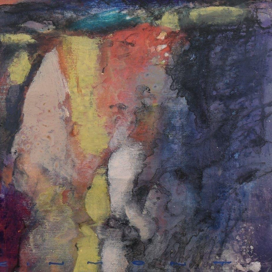 Mosaico rugoso - pintura contemporánea abstracta en técnica mixta - Painting de Andrew Kinmont