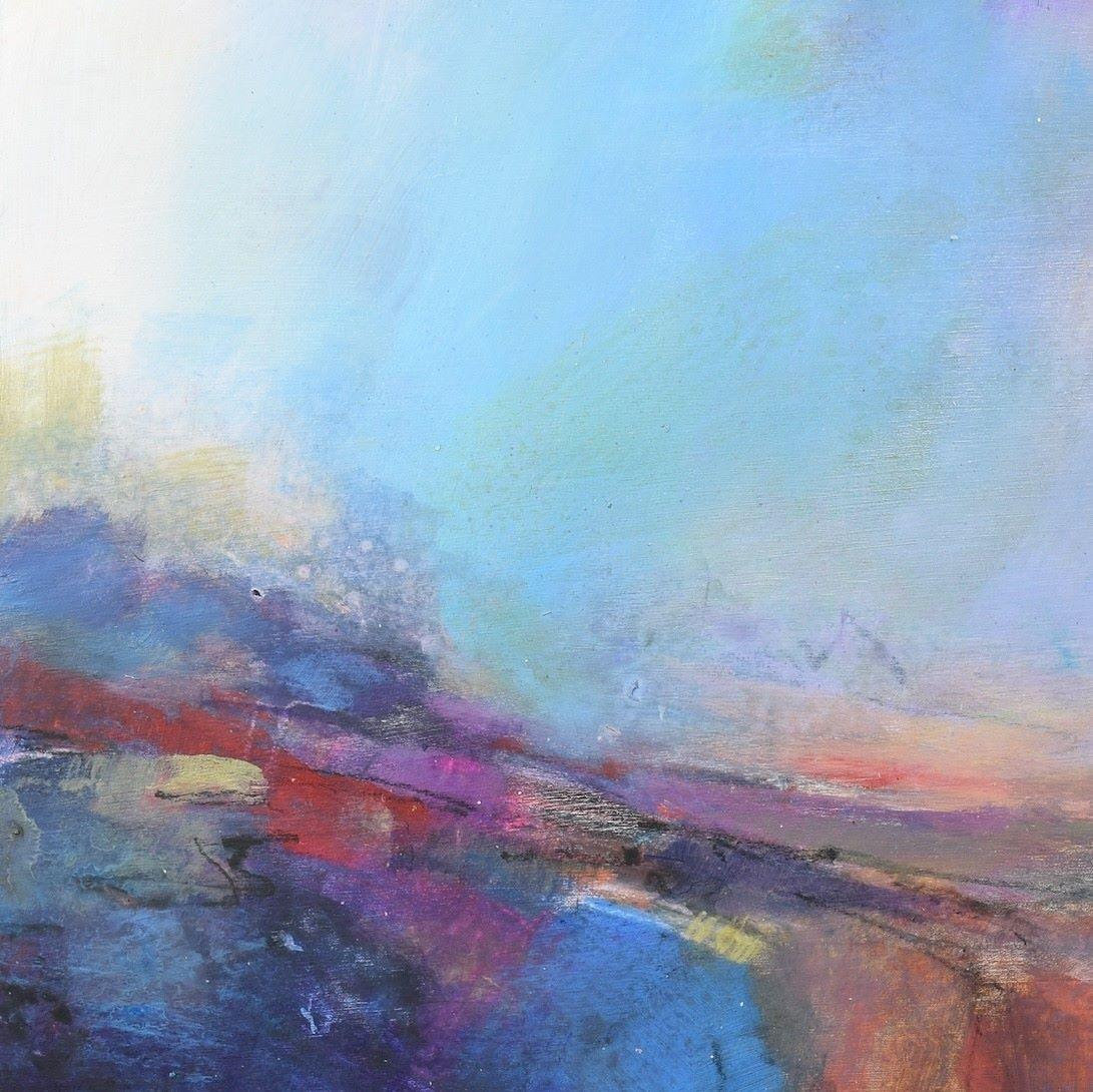 Mosaico rugoso - pintura contemporánea abstracta en técnica mixta - Painting Contemporáneo de Andrew Kinmont