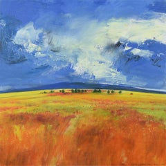 Tangerine Days- peinture abstraite contemporaine en techniques mixtes